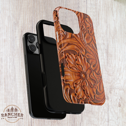 Western Phone Case | Wooden Flower Cover for iPhone, Samsung Galaxy & Google Pixel