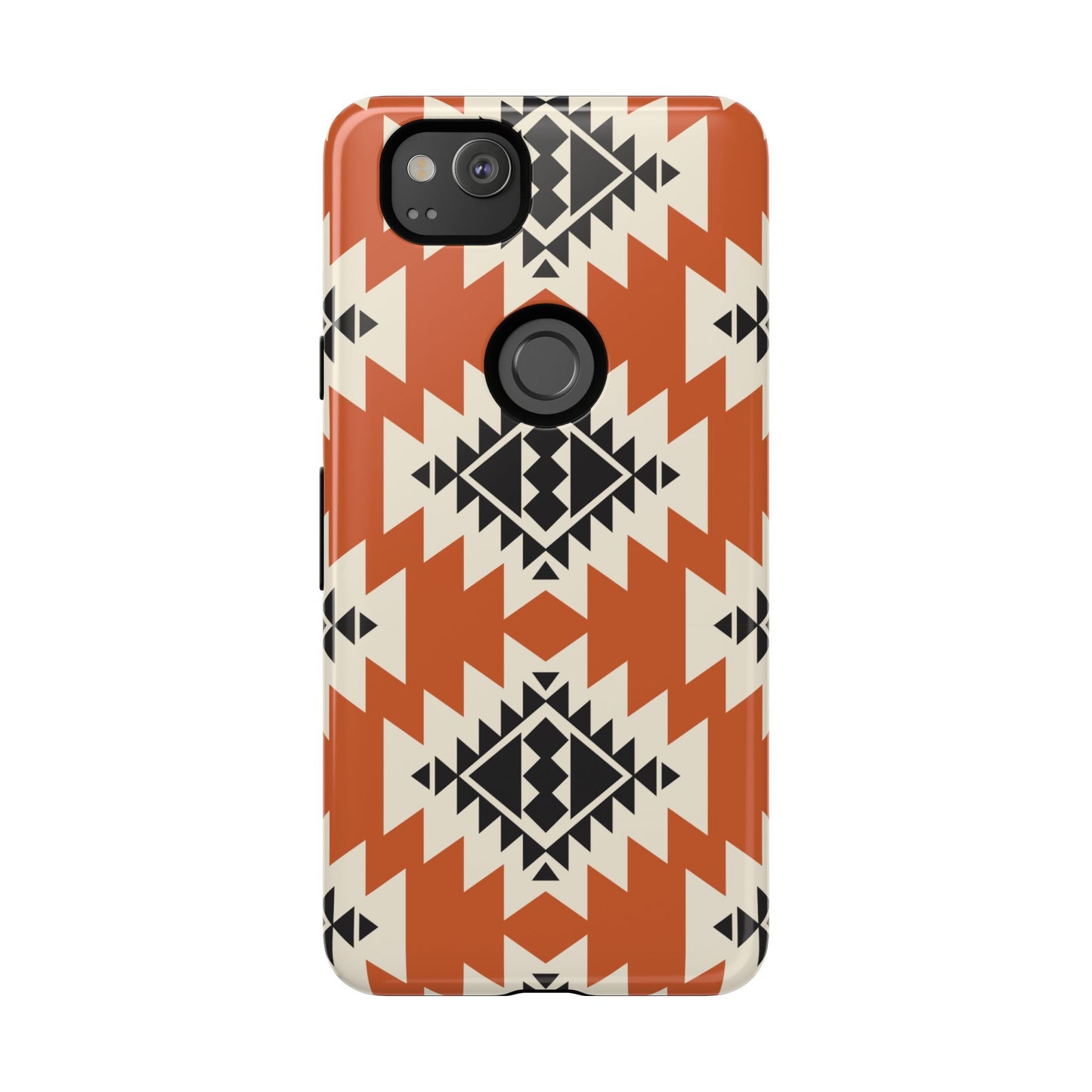 Western Phone Case | Native Orange Patterns Cover for iPhone, Samsung Galaxy & Google Pixel