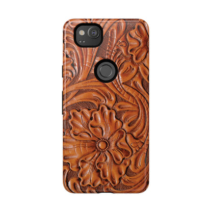 Western Phone Case | Wooden Flower Cover for iPhone, Samsung Galaxy & Google Pixel