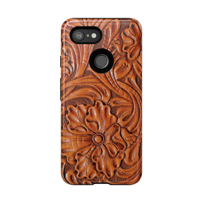 Western Phone Case | Wooden Flower Cover for iPhone, Samsung Galaxy & Google Pixel