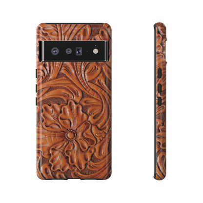 Western Phone Case | Wooden Flower Cover for iPhone, Samsung Galaxy & Google Pixel