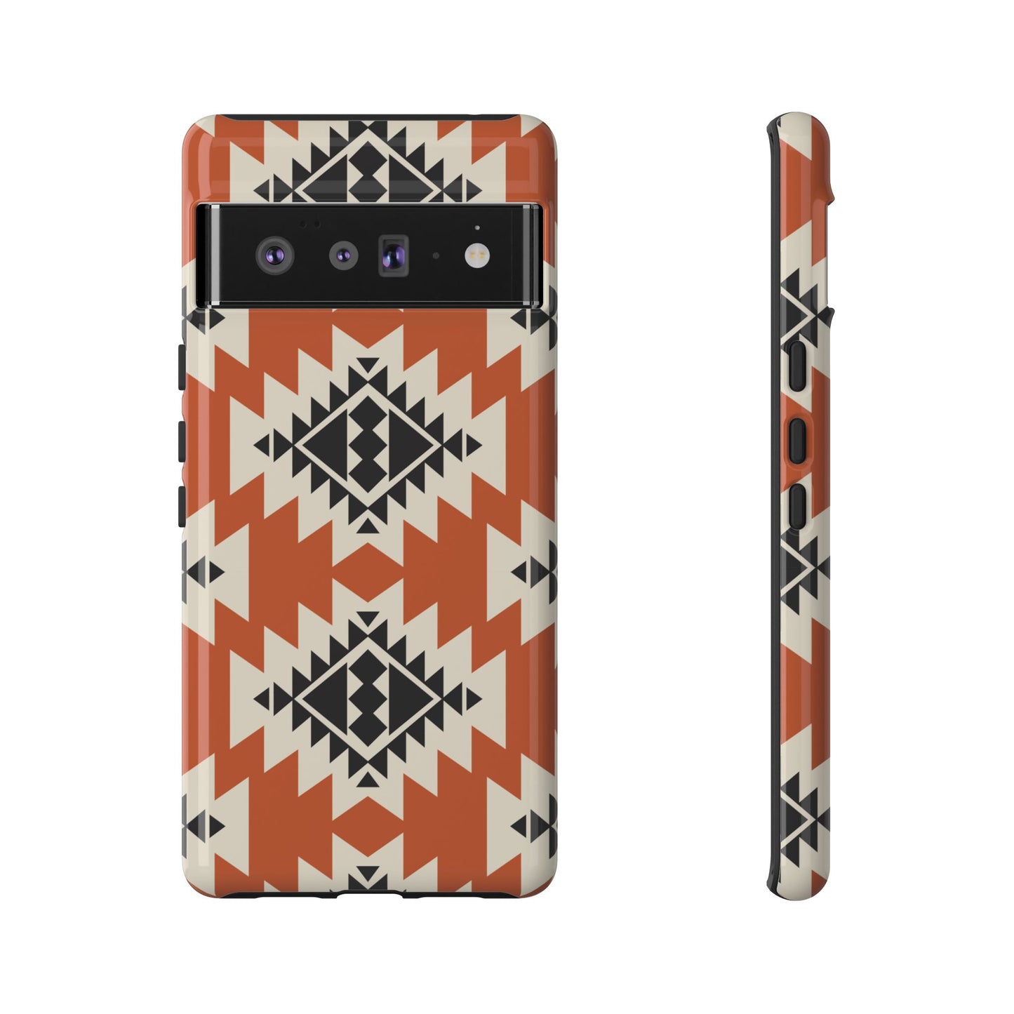 Western Phone Case | Native Orange Patterns Cover for iPhone, Samsung Galaxy & Google Pixel