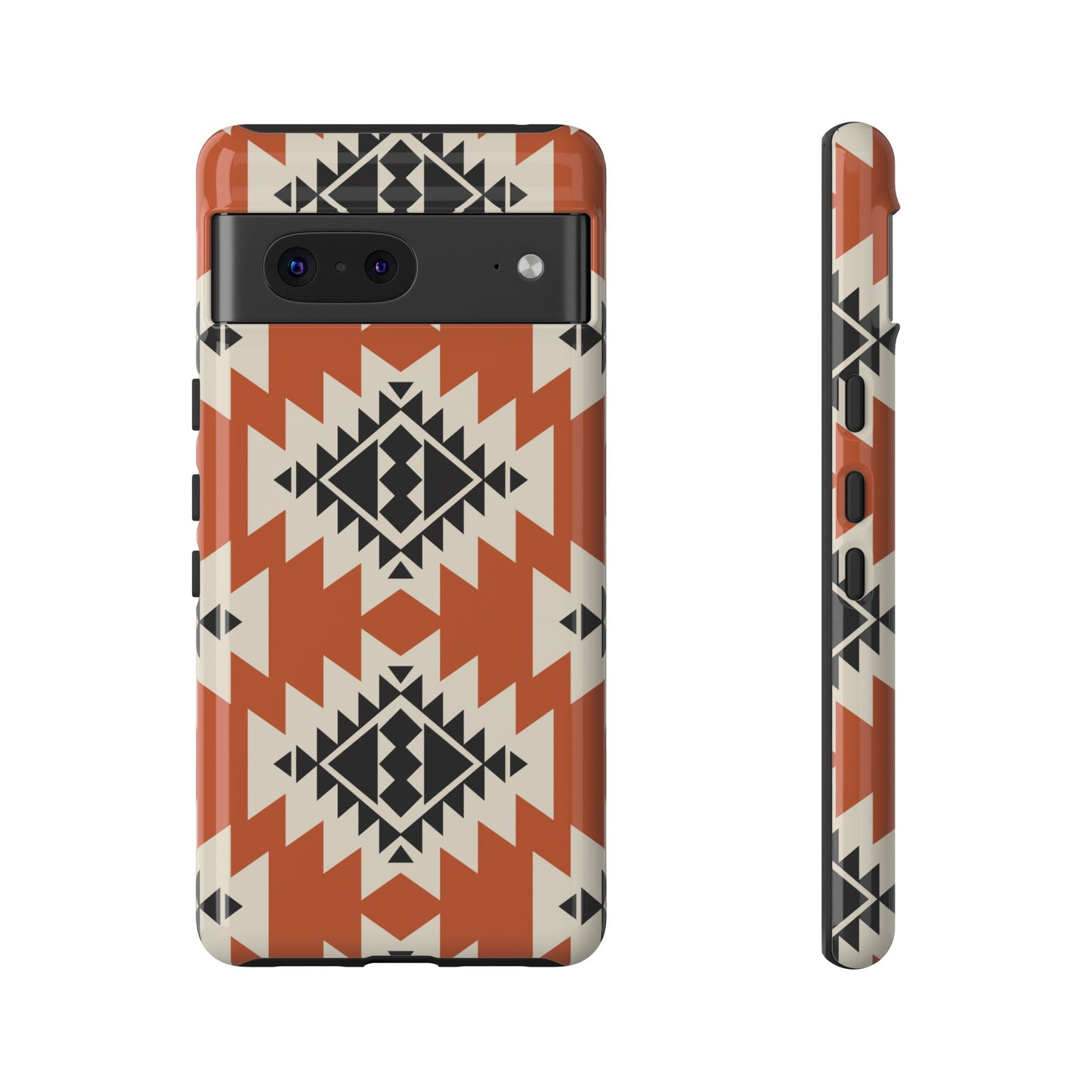 Western Phone Case | Native Orange Patterns Cover for iPhone, Samsung Galaxy & Google Pixel