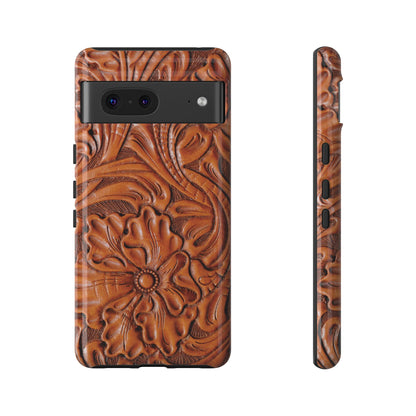 Western Phone Case | Wooden Flower Cover for iPhone, Samsung Galaxy & Google Pixel