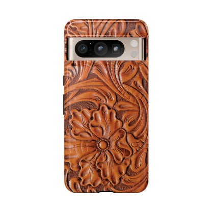 Western Phone Case | Wooden Flower Cover for iPhone, Samsung Galaxy & Google Pixel