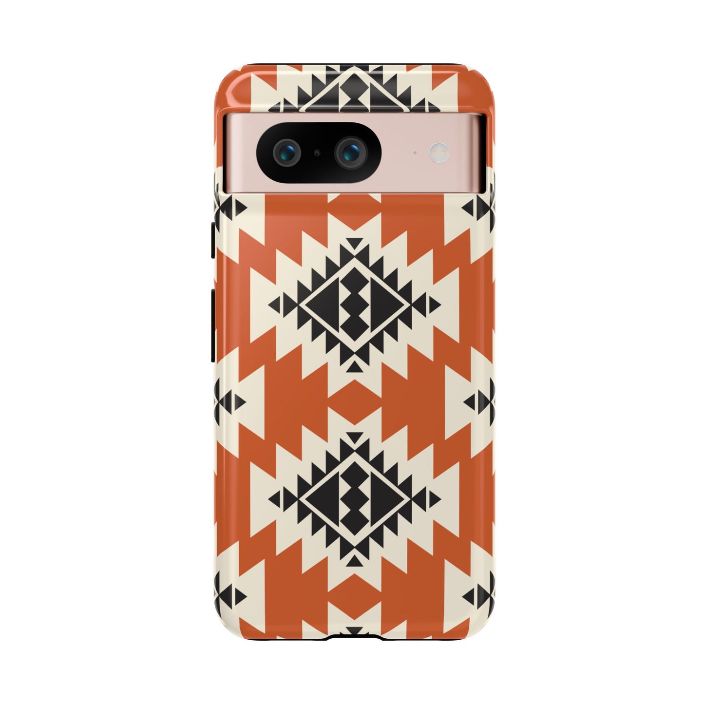 Western Phone Case | Native Orange Patterns Cover for iPhone, Samsung Galaxy & Google Pixel