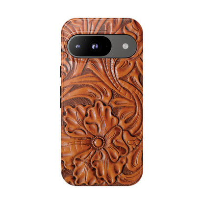 Western Phone Case | Wooden Flower Cover for iPhone, Samsung Galaxy & Google Pixel