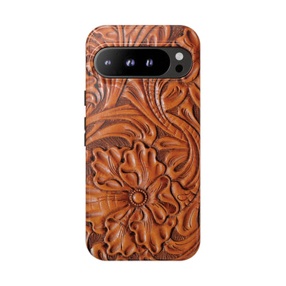 Western Phone Case | Wooden Flower Cover for iPhone, Samsung Galaxy & Google Pixel