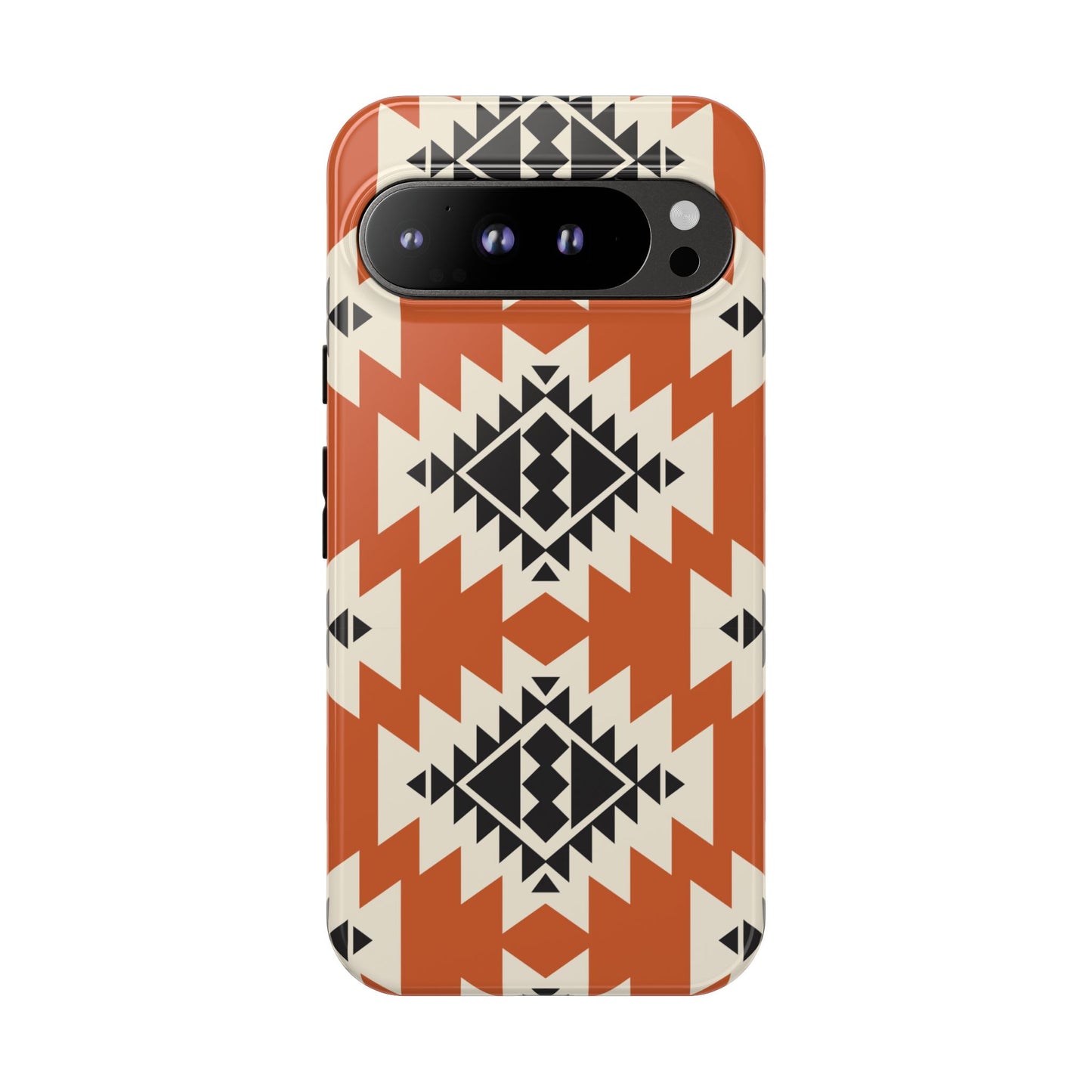 Western Phone Case | Native Orange Patterns Cover for iPhone, Samsung Galaxy & Google Pixel