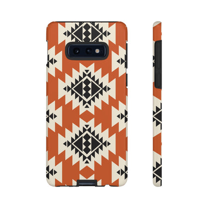 Western Phone Case | Native Orange Patterns Cover for iPhone, Samsung Galaxy & Google Pixel