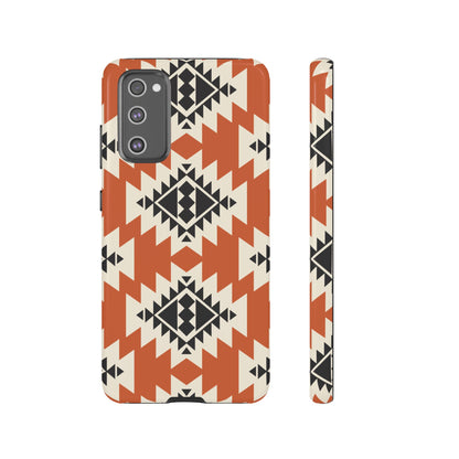 Western Phone Case | Native Orange Patterns Cover for iPhone, Samsung Galaxy & Google Pixel