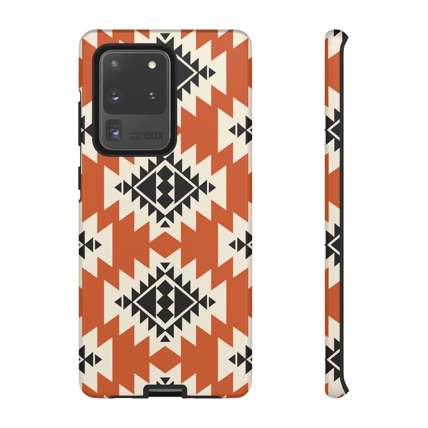 Western Phone Case | Native Orange Patterns Cover for iPhone, Samsung Galaxy & Google Pixel