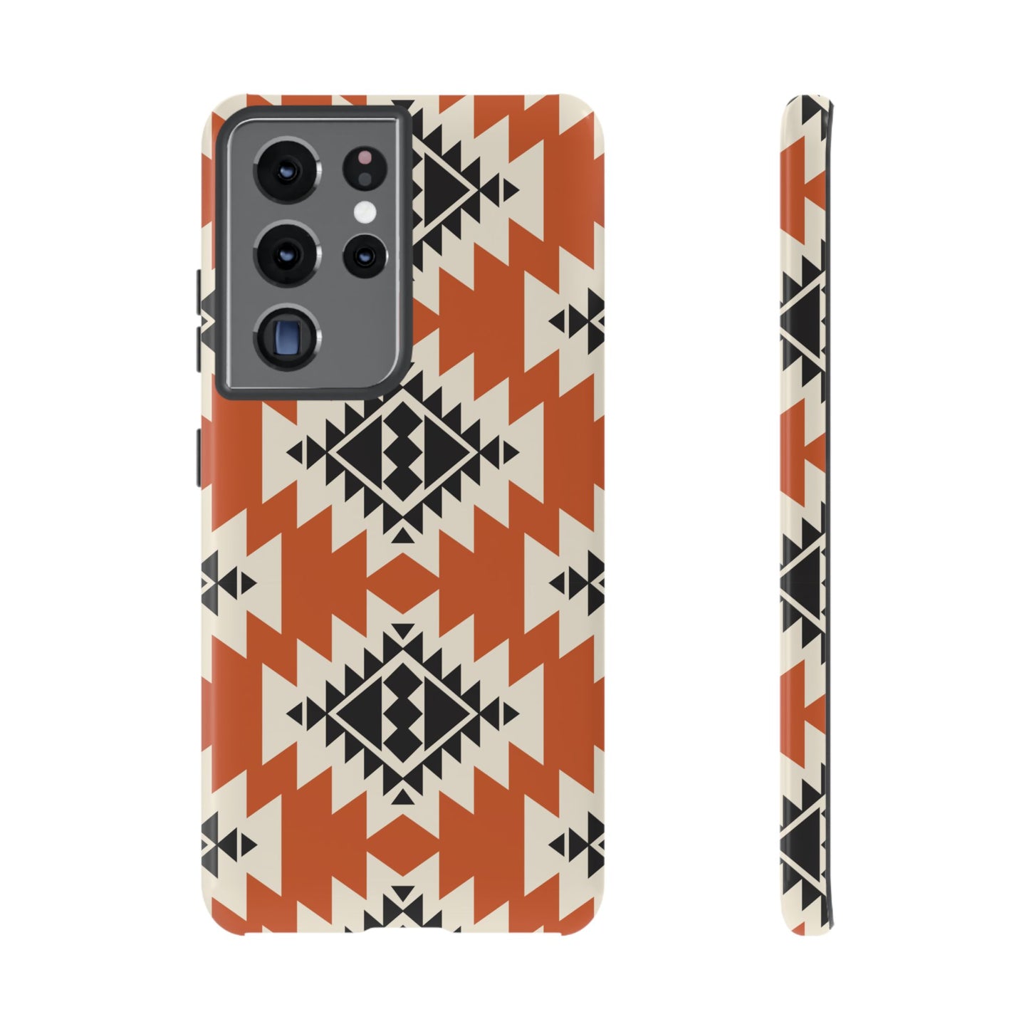 Western Phone Case | Native Orange Patterns Cover for iPhone, Samsung Galaxy & Google Pixel