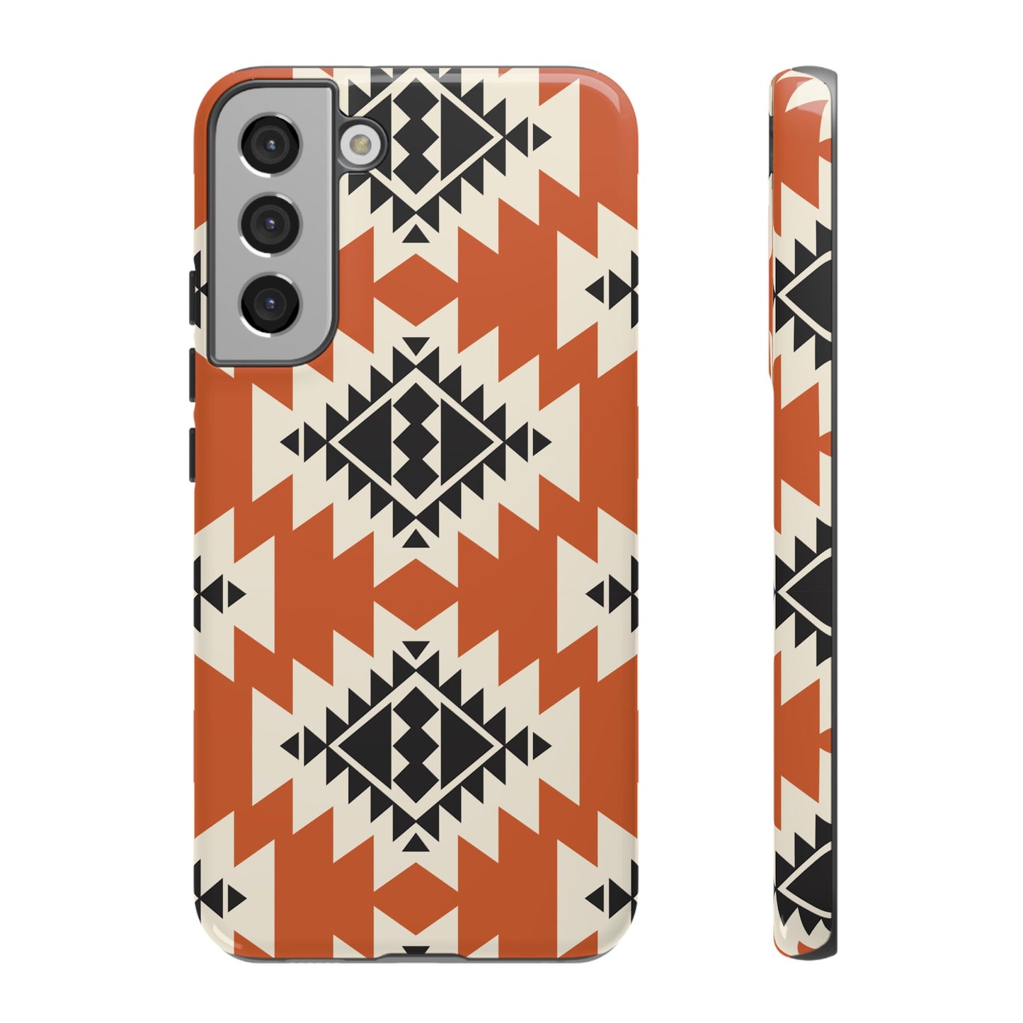 Western Phone Case | Native Orange Patterns Cover for iPhone, Samsung Galaxy & Google Pixel