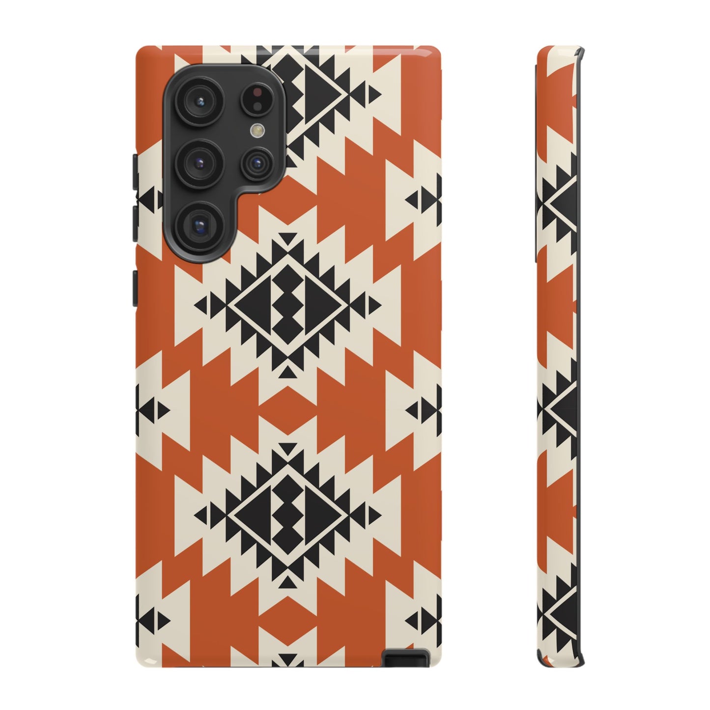 Western Phone Case | Native Orange Patterns Cover for iPhone, Samsung Galaxy & Google Pixel