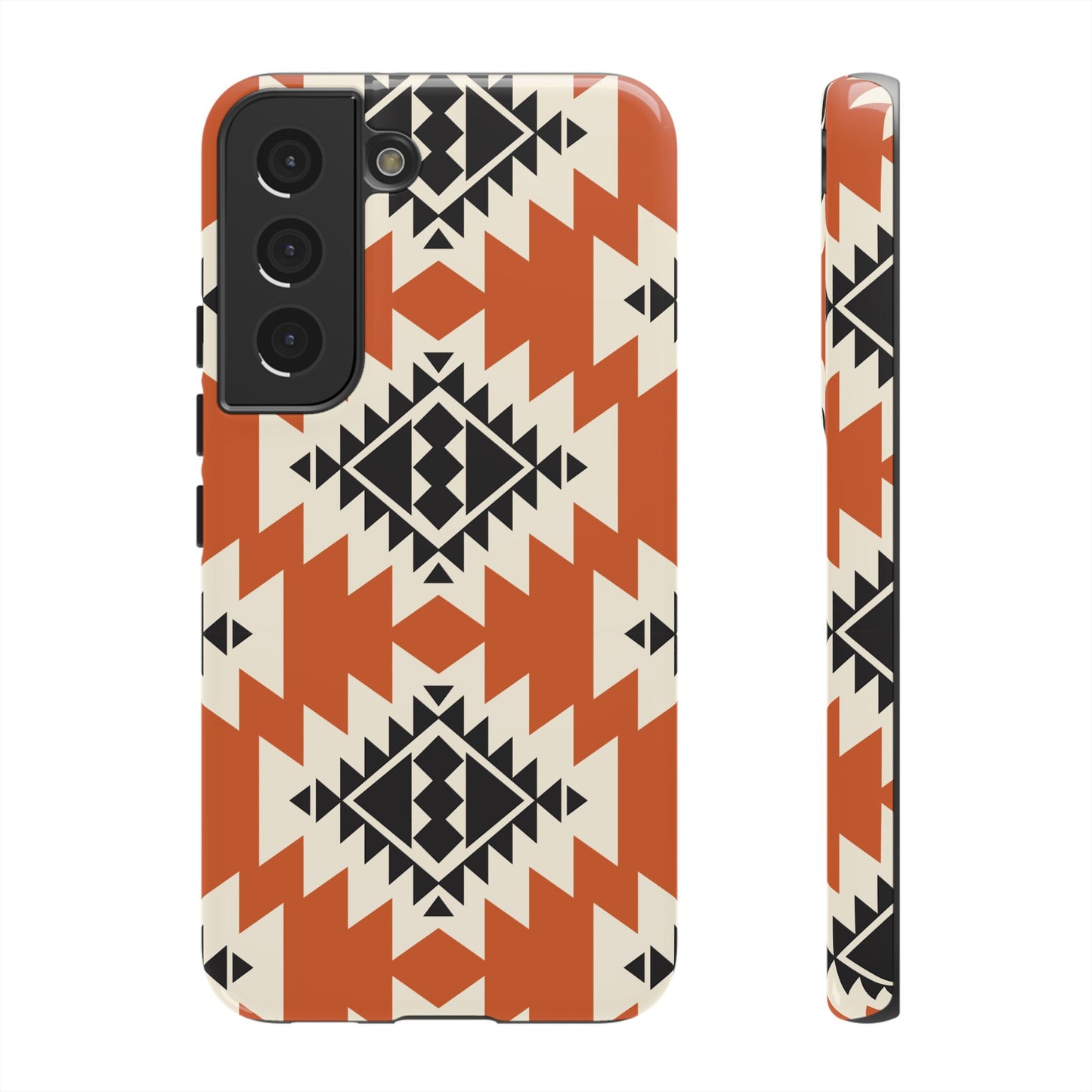 Western Phone Case | Native Orange Patterns Cover for iPhone, Samsung Galaxy & Google Pixel