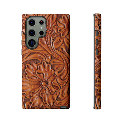 Western Phone Case | Wooden Flower Cover for iPhone, Samsung Galaxy & Google Pixel