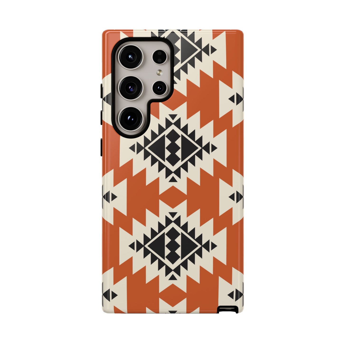 Western Phone Case | Native Orange Patterns Cover for iPhone, Samsung Galaxy & Google Pixel