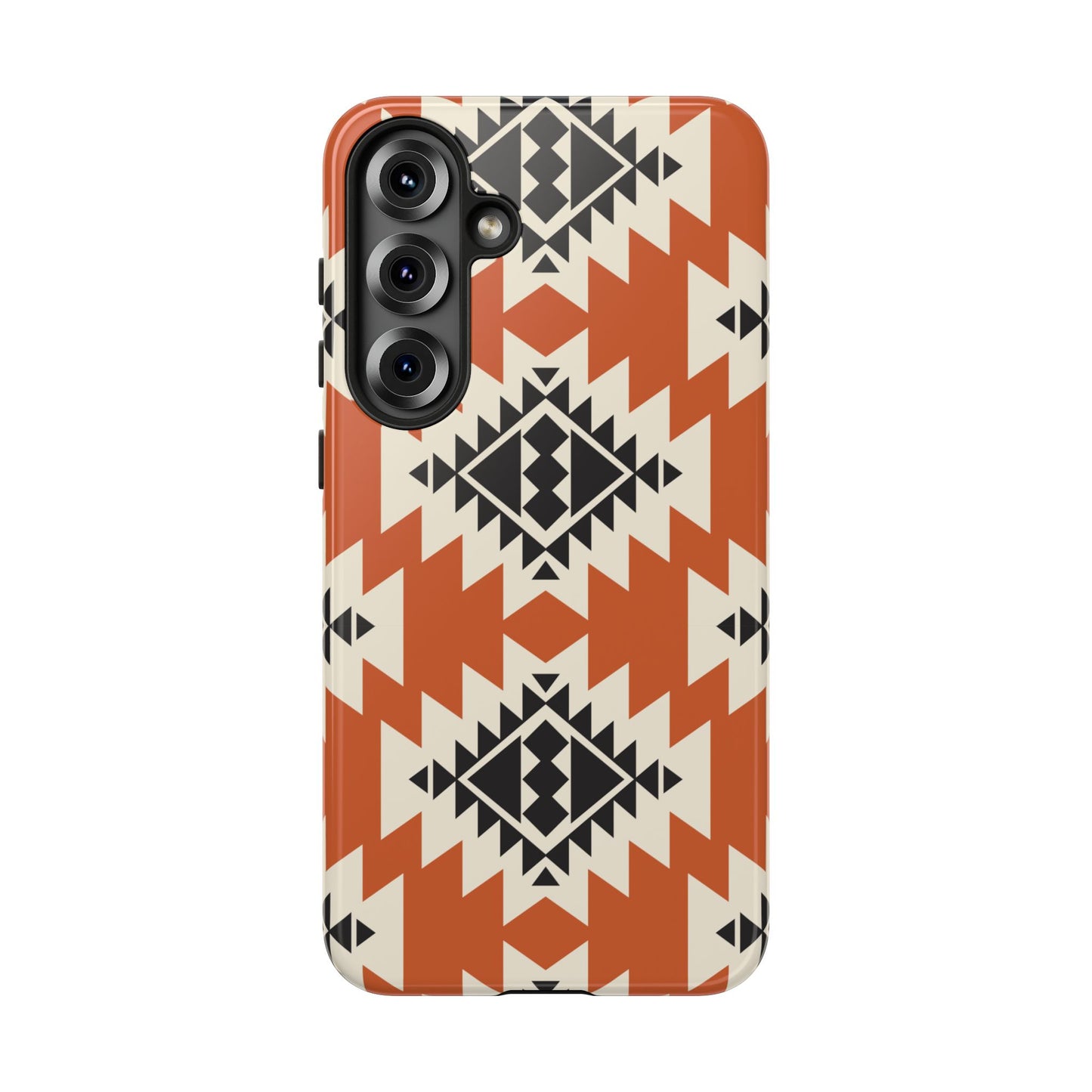 Western Phone Case | Native Orange Patterns Cover for iPhone, Samsung Galaxy & Google Pixel