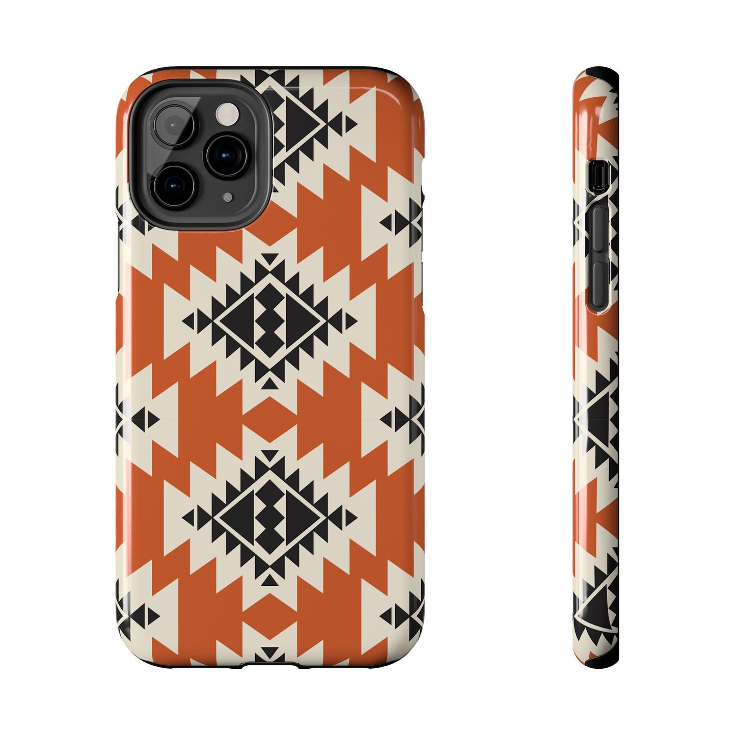 Western Phone Case | Native Orange Patterns Cover for iPhone, Samsung Galaxy & Google Pixel