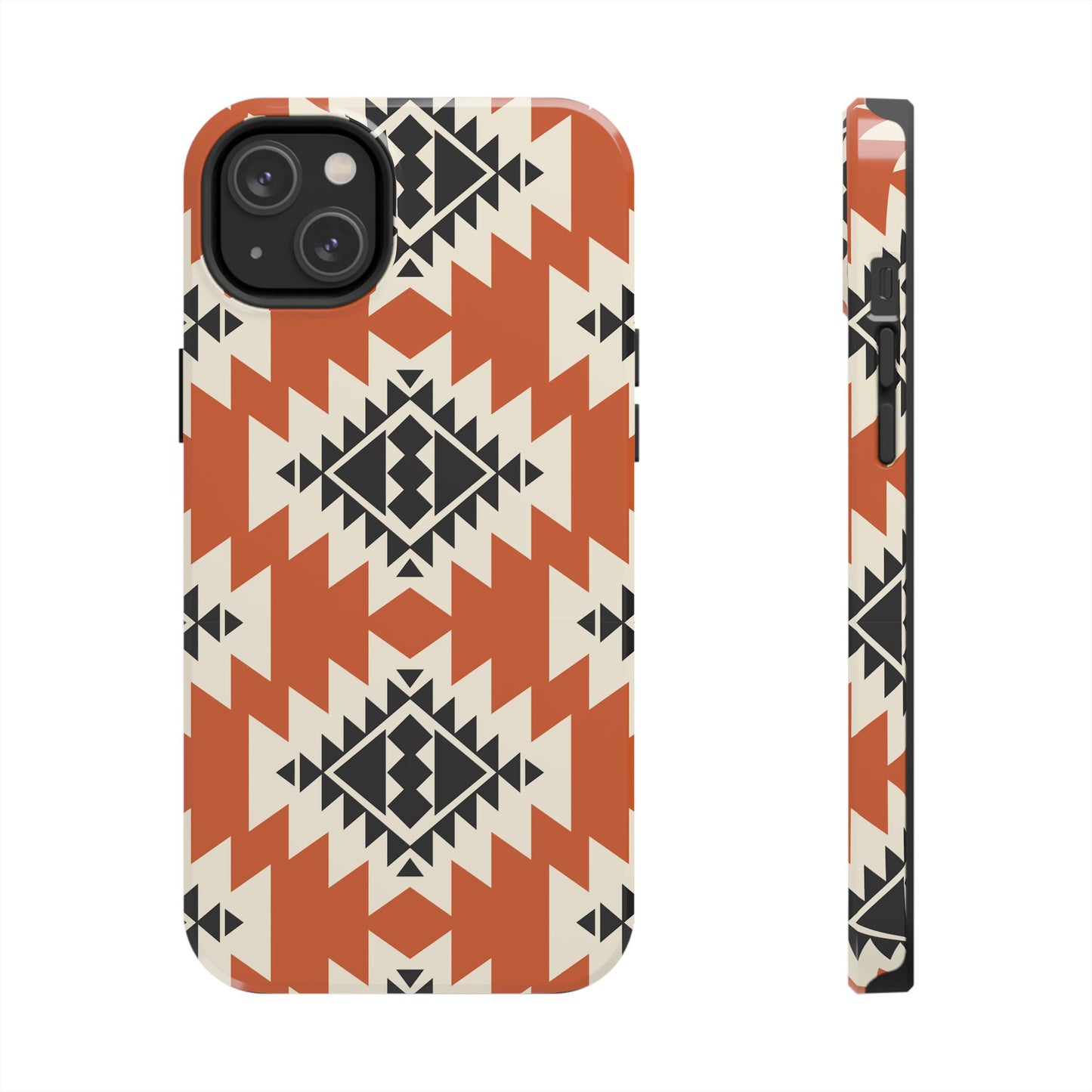 Western Phone Case | Native Orange Patterns Cover for iPhone, Samsung Galaxy & Google Pixel