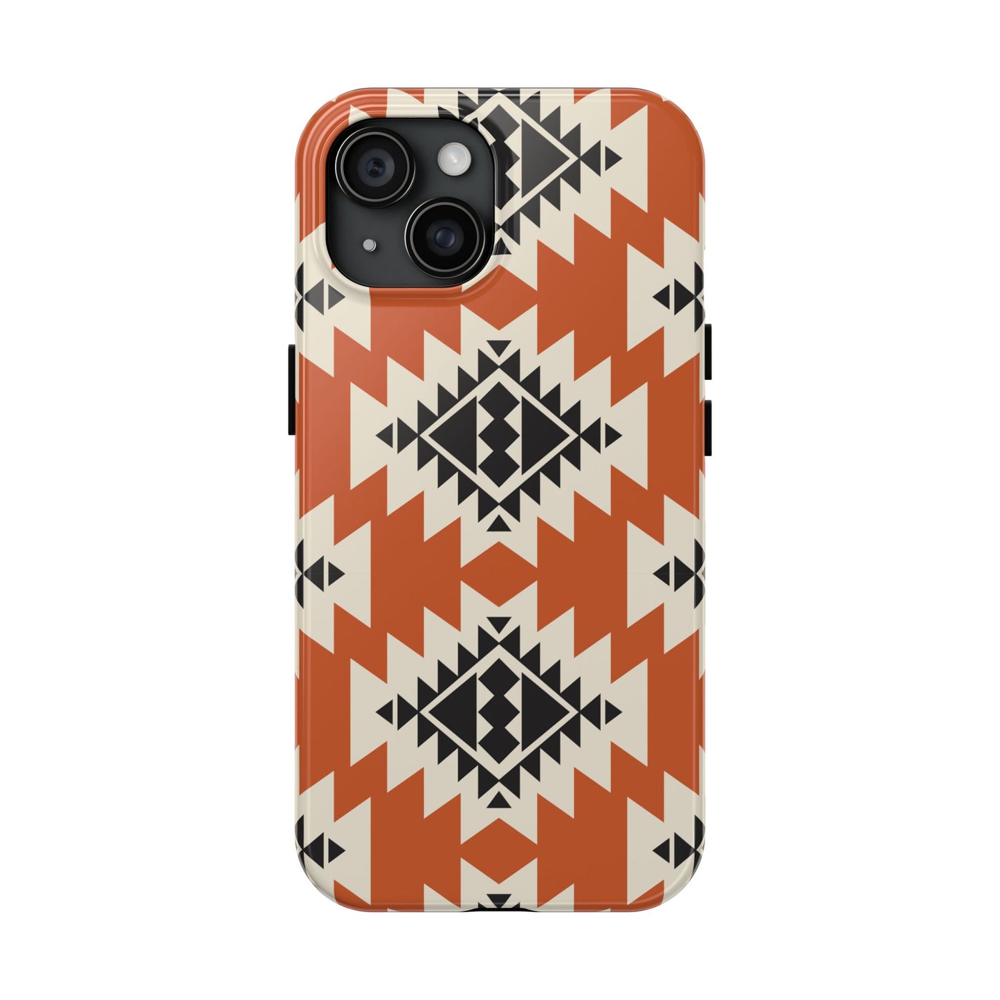 Western Phone Case | Native Orange Patterns Cover for iPhone, Samsung Galaxy & Google Pixel