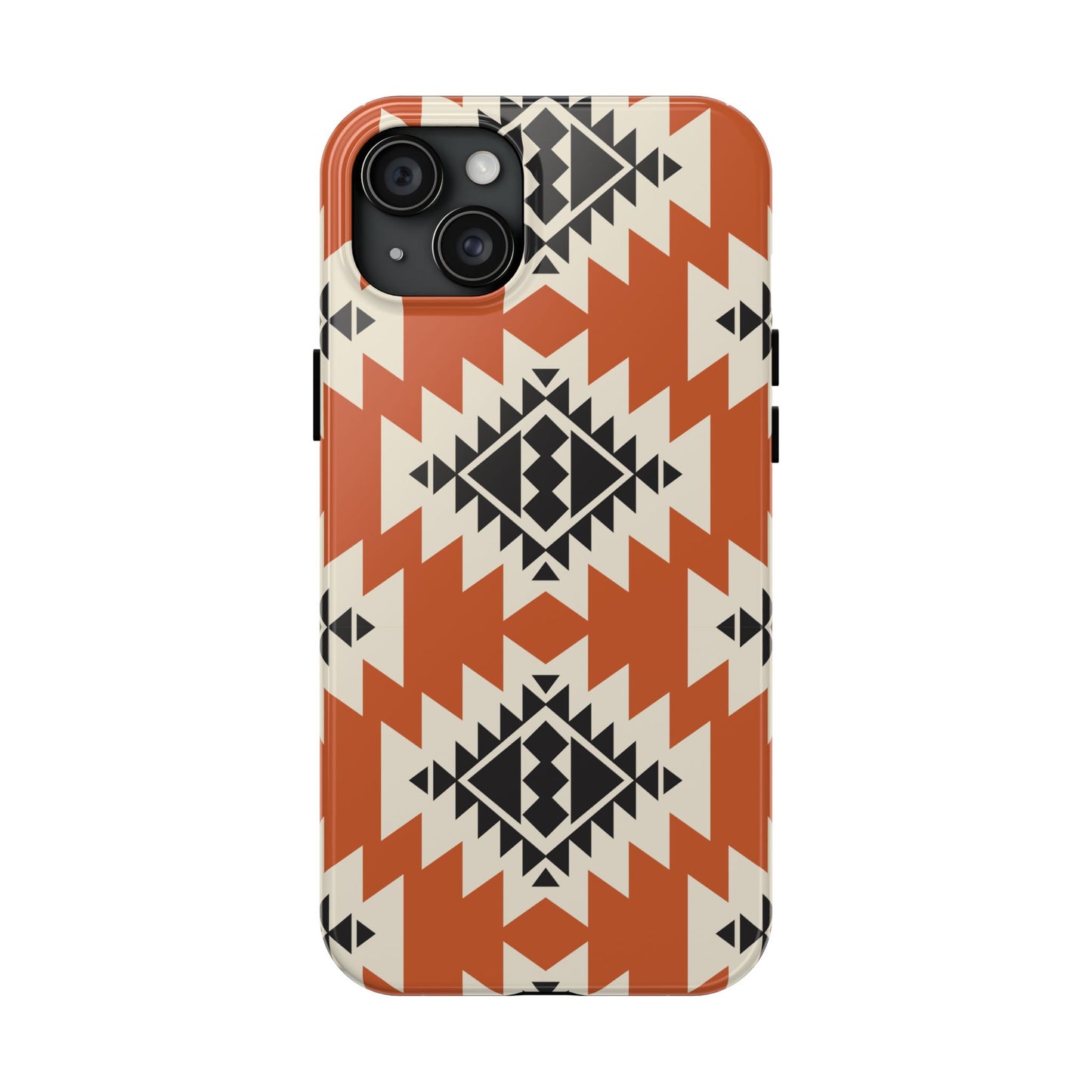 Western Phone Case | Native Orange Patterns Cover for iPhone, Samsung Galaxy & Google Pixel