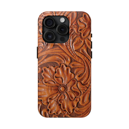 Western Phone Case | Wooden Flower Cover for iPhone, Samsung Galaxy & Google Pixel