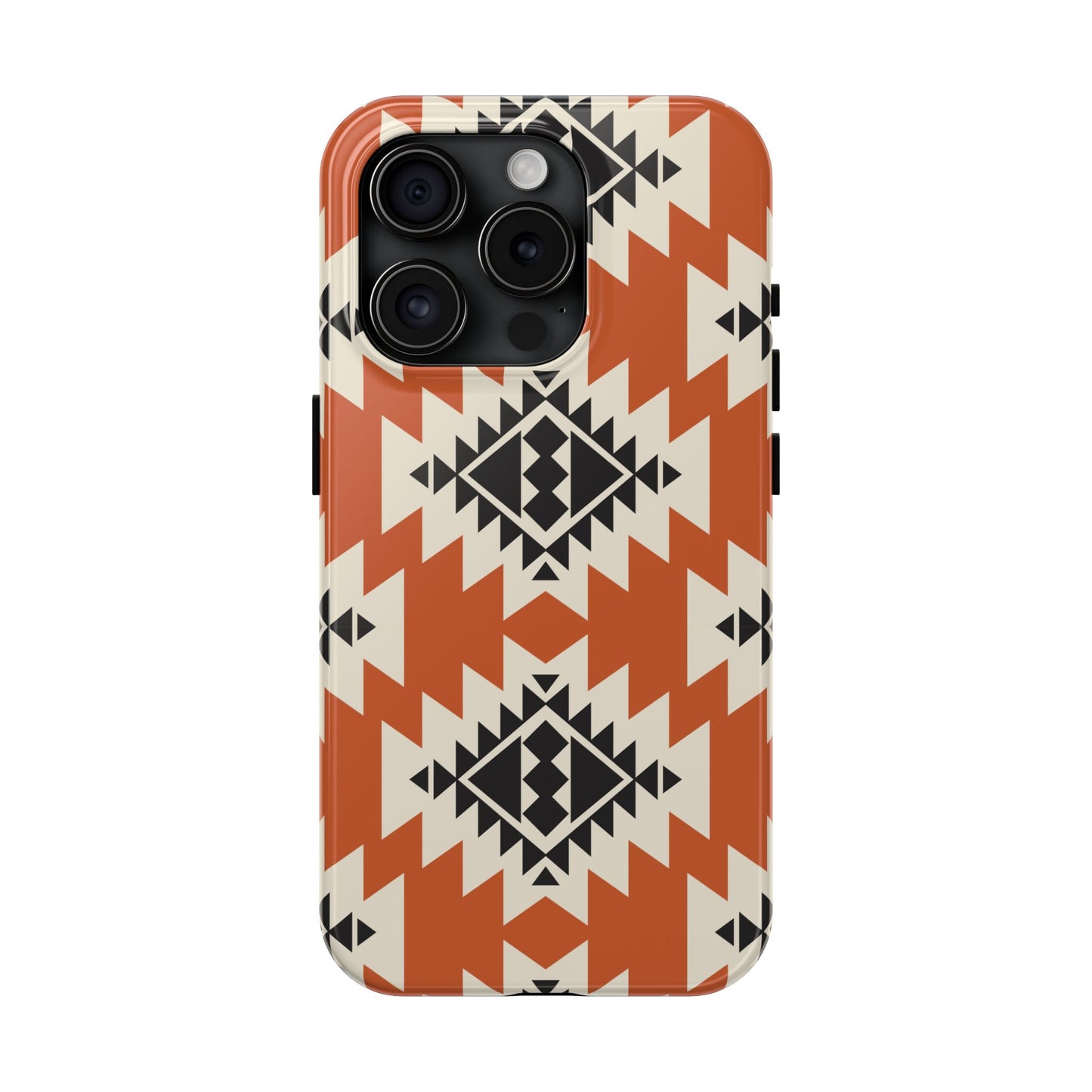 Western Phone Case | Native Orange Patterns Cover for iPhone, Samsung Galaxy & Google Pixel