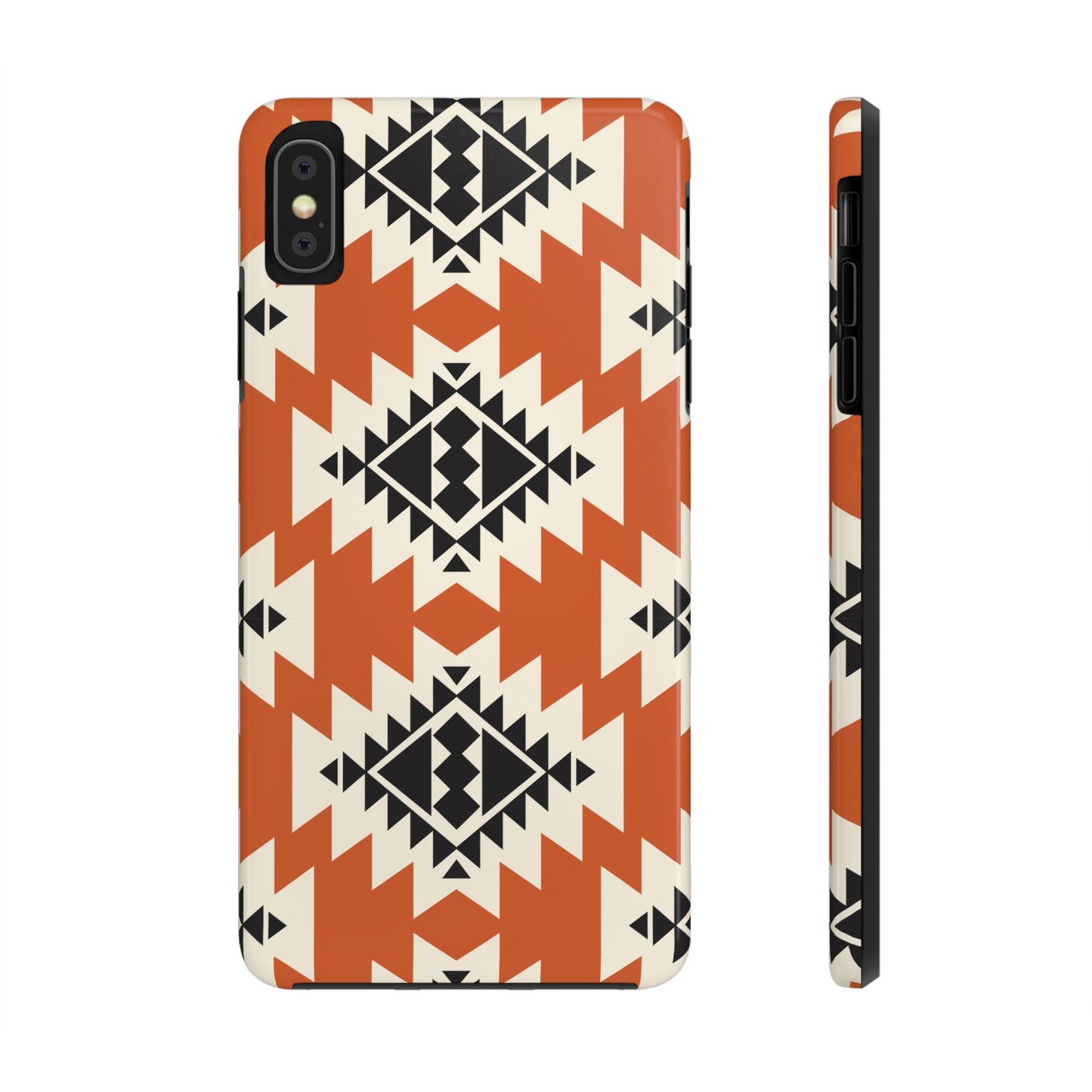 Western Phone Case | Native Orange Patterns Cover for iPhone, Samsung Galaxy & Google Pixel